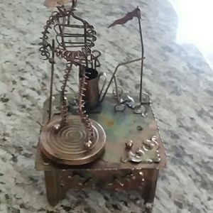 Golfer musical box copper